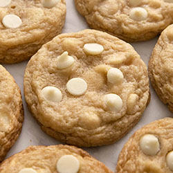 White chocolate chip cookies linked to recipe page
